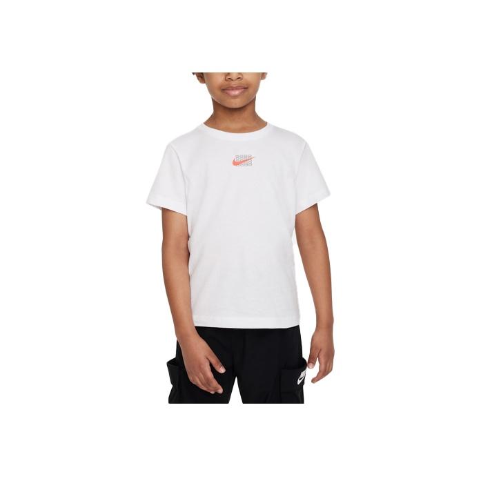 Nike Kids G Cel Graphic Print Crew Neck Short Sleeve T-Shirt Kids Tops White FQ0722-100
