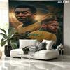 Brazil National Football Team Wall Tapestry Aesthetic Wall Hanging Printed Fabric Blanket Decorative Tapestries for Bedroom Living Room Home Decor