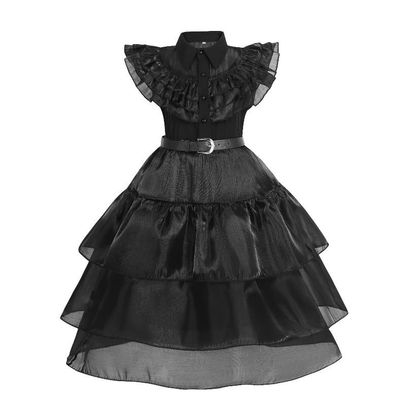 

Halloween Adams Wednesday Cosplay Dress Girl Princess Dress Costume Wednesday 110cm