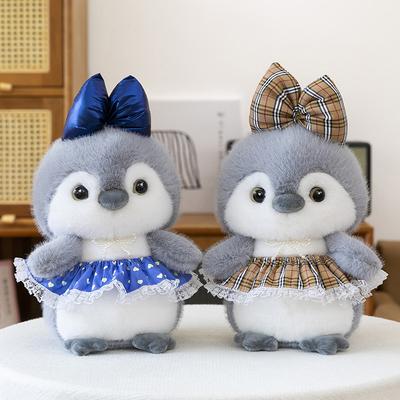 Novo Boneco de Pelúcia Pinguim com Saia de Laço Fofa Boneca Lembrança de Aquário Presente de Aniversário para Crianças