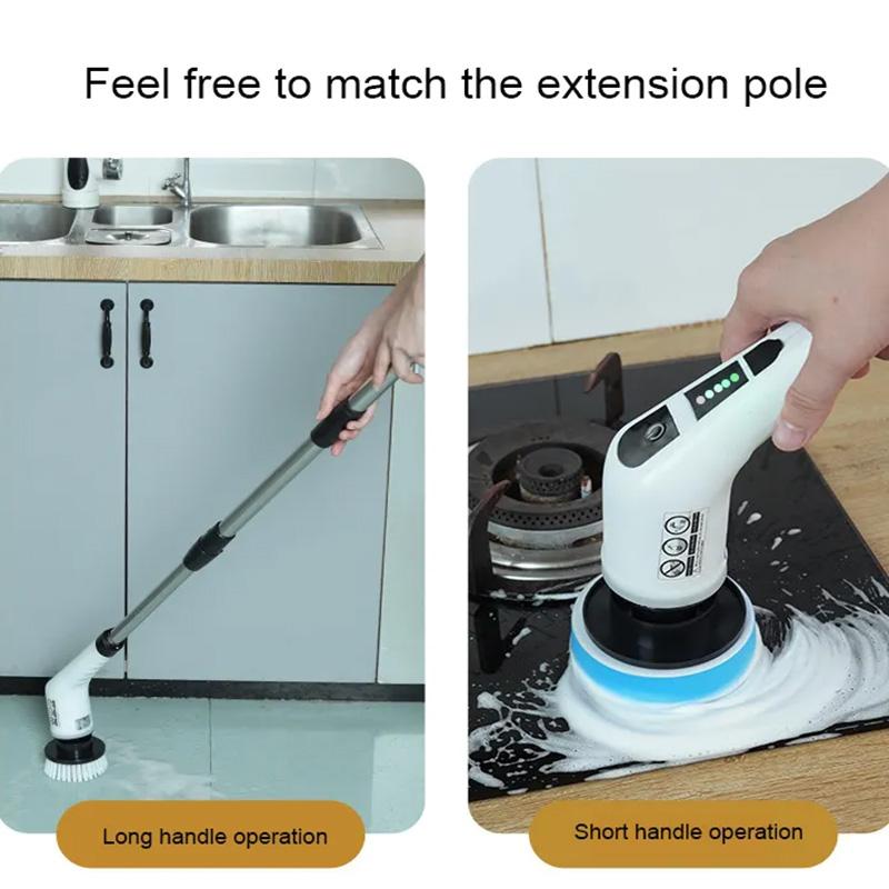 7-in-1 Electric Cleaning Brush Multifunctional Kitchen Bathroom Cleaning Brush Rotary Wireless Electric Spin Cleaning Machine