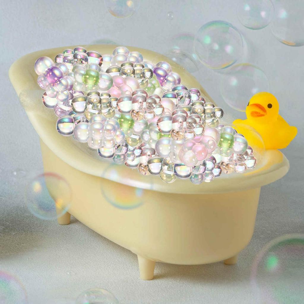 CoCud Miniature Dollhouse Bubble Cluster, 1:16 Scale Acrylic Mat Green Bath Ball - (Use: DIY Crafts, Fairy Beach Decorations) 1 Piece