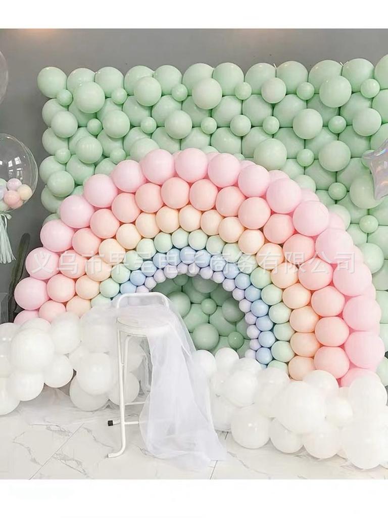 Macaron Balloon Rainbow Arch, Opening Baby Birthday Decoration Balloon Wedding Balloon Scene Arrangement