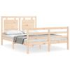 VidaXL Bed Frame with Headboard 140x200 Cm Solid Wood 3194051