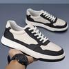 The First Layer of Cowhide New Men's Casual Shoes Leather Breathable Men's White Shoes Versatile Trend Board Shoes Men's Shoes Shoes