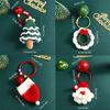 1PC Christmas Keychain New Year Gifts Santa Glove Handmade Doll Ornament Hanging Bag Ornament Crochet Wreath & Hat