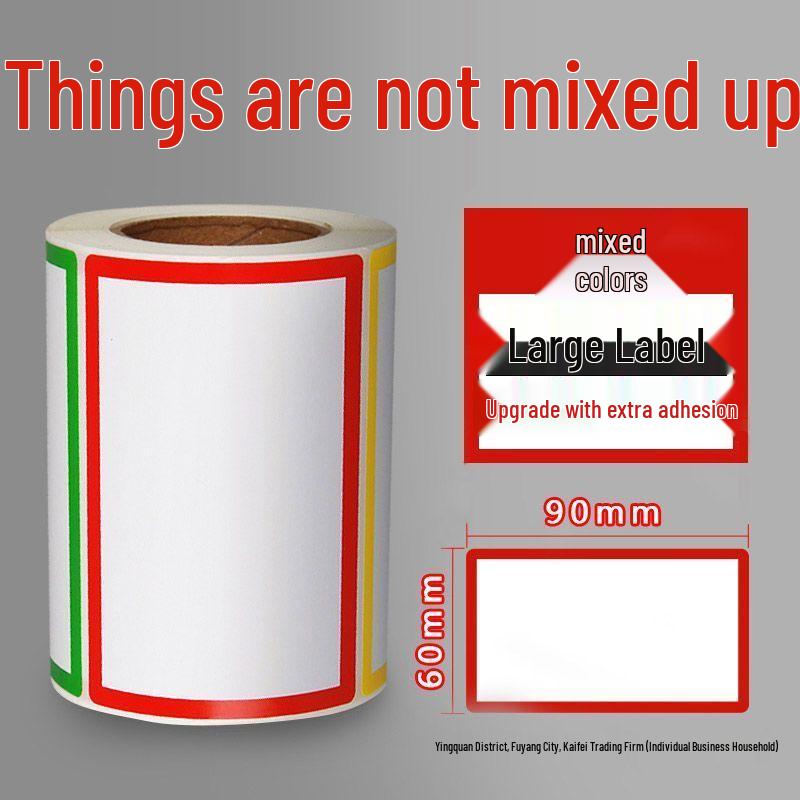 Extra-Large Self-Adhesive Color Label Stickers