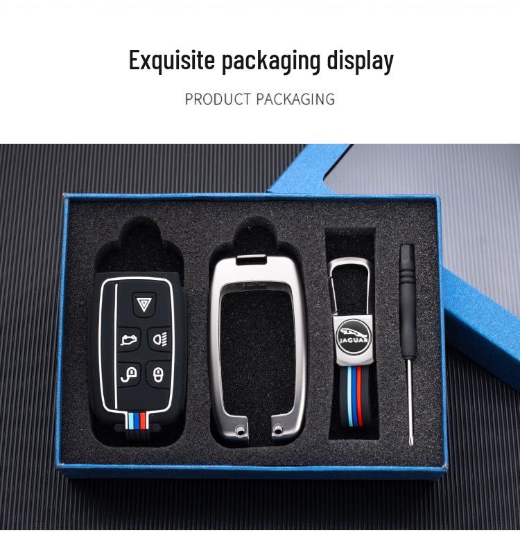 Jaguar Key Case: Metal Full Wrap for XJL, XEL, XFL, XE, XJ, XF, F-Pace – Car Protective Shell Buckle