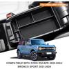 Center Console Organizer Coin Container - Compatible with Ford Escape 2020-2024,Bronco Sport 2021-2024 Armrest Box Long Compartment Storage Tray