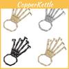 Hand Skeleton Gothic Bangle For Women With Electroplated Alloy Halloween Jewelry