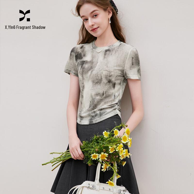 Women s Printed Round Neck Short Sleeve T-shirt XL