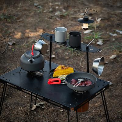 Camping-Lichthalter Aluminiumlegierung Tragbare Lampenhalterung Multifunktionaler IGT-Tisch-Laternenaufhänger für Außenbereich Garten BBQ