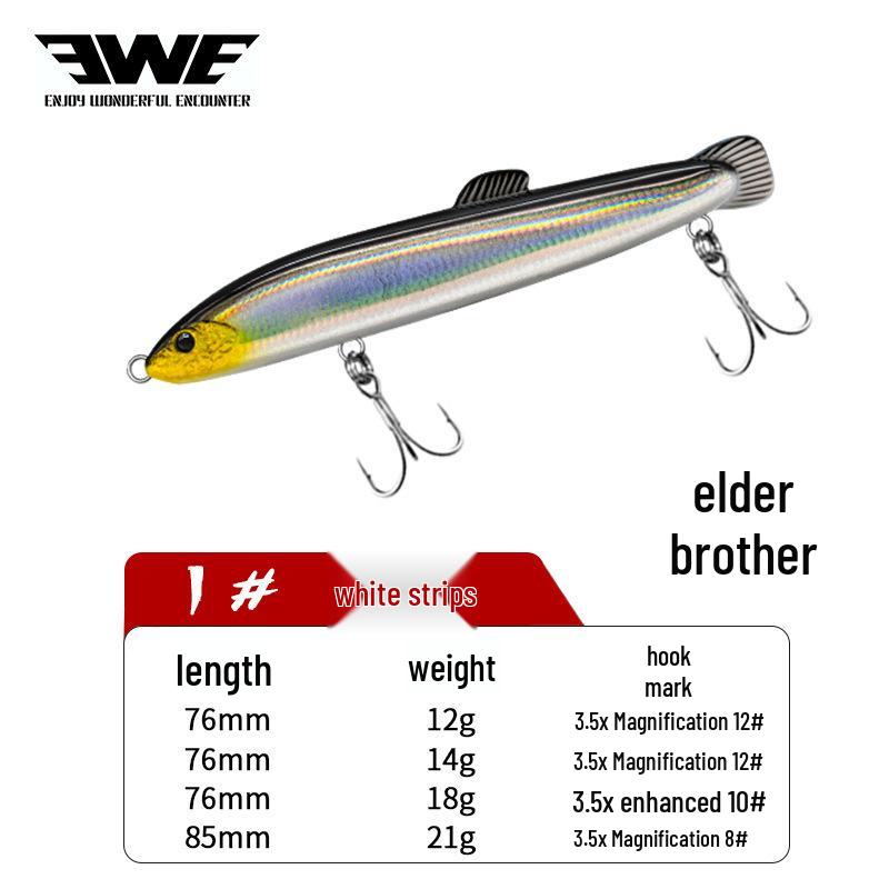 2023 Meixia Loach Brother Sinking Pencil: Loach-Shaped Long Cast Wobbling Lure for Aspius, Mandarin Fish, and Perch