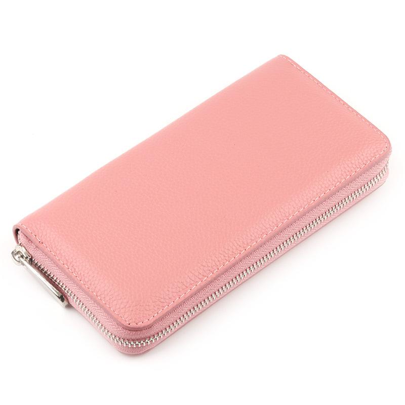 Handbag Cowhide Business Leather Women's Long Wallet Men's Cowhide Long Clutch Wallet Oil Wax