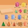 14Pcs 3D Geometric Solids Learning Toys Durability School Supplies Practical Elementary