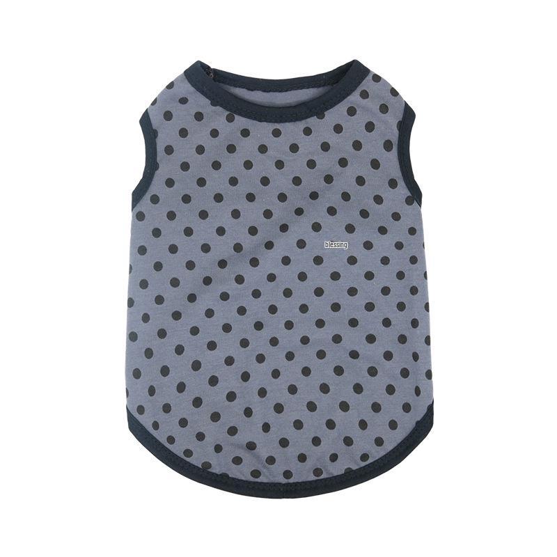 Pet Vest: Candy Color Polka Dot Terry Cloth for Small Dogs and Cats - Spring/Summer Wear