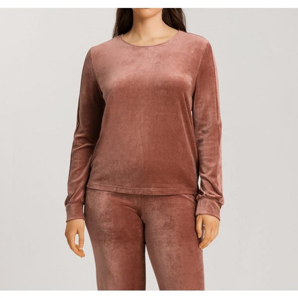 

Hanro Velvet Round Pullover 78855 Burlwood burlwood/S