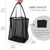 1/2pcs Shopping Bag Portable Beach Bag Large Capacity Multifunctional Mesh Bag Beach Toiletrie Organizer Bag Swimming Supplies