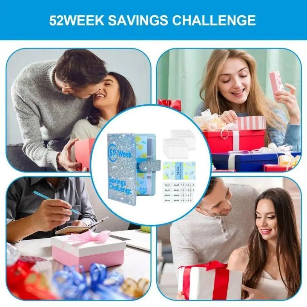 A6 52 Weeks Envelope Binder with Magnetic Buckle Money Saving Binder Savings Challenge Binder  Home