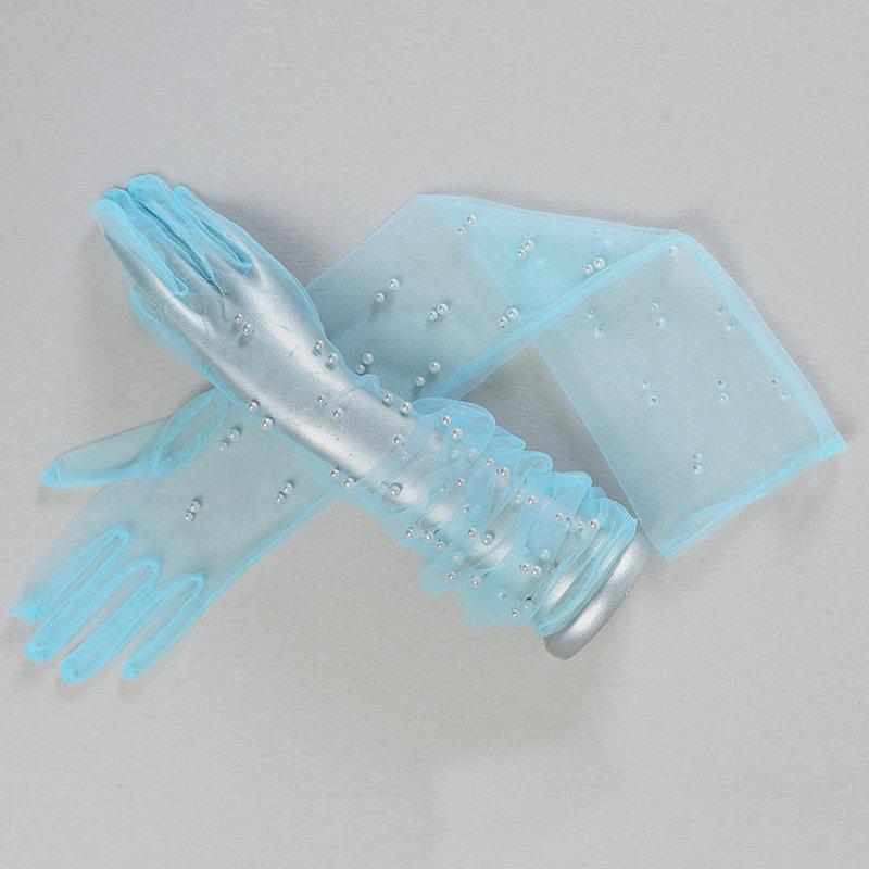 

Белые свадебные перчатки Длинные перчатки Перчатки Свадебные перчатки Белые сетчатые перчатки из пряжи 55cm