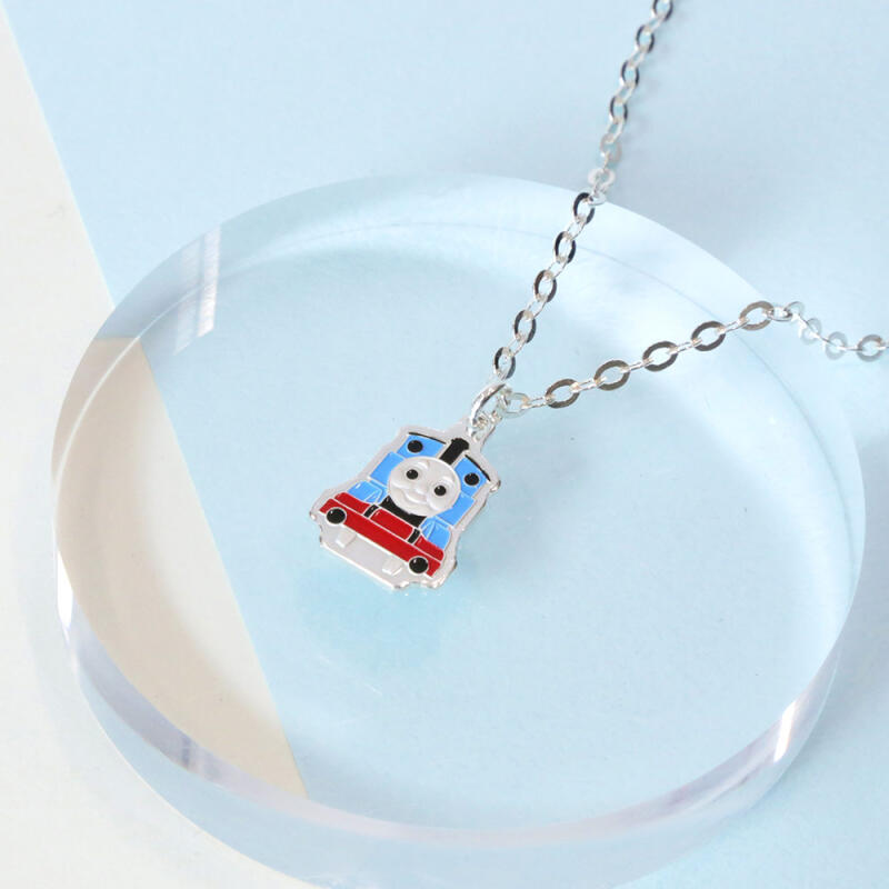 Thomas & Friends Engraved Anti-lost Train Silver Necklace