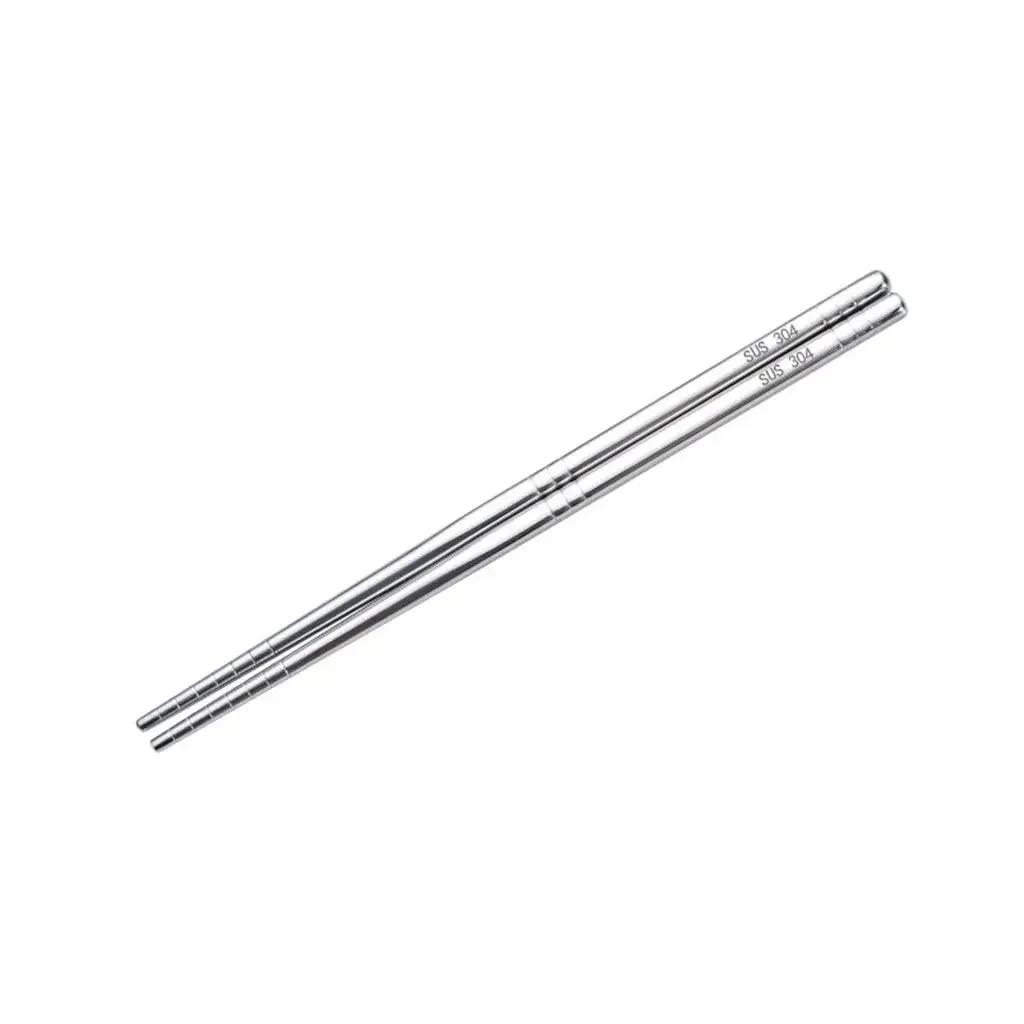 

Metal Chopsticks Household High Temperature Sterilizable Non-slip Stainless Steel Chopsticks Set Kitchen Accessories