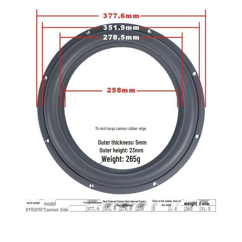 Speaker Repair Parts: 3-Inch To 10-Inch Rubber Surround Suspension Rings
