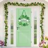 Wooden St. Patrick's Day Decoration Shamrock Door Wreath for Front Door Sign Wall Signs Shamrock Clover Spring Decoration, Irish Sign Welcome Hanging