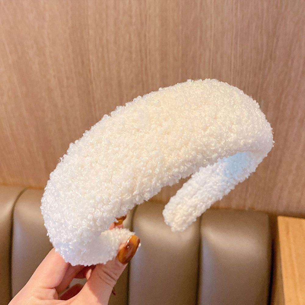 

Fashion Headpiece Winter Warm Bandana Wide-Brimmed HairHoop Hair Bands Headwear Cashmere Headbands білий