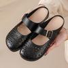 Fashion New Arrival Genuine Leather Sandal Womens Clogs Slip on Mules Closed Toe Sandals Woman Elegant Summer Flats Comfortable Shoe Mom