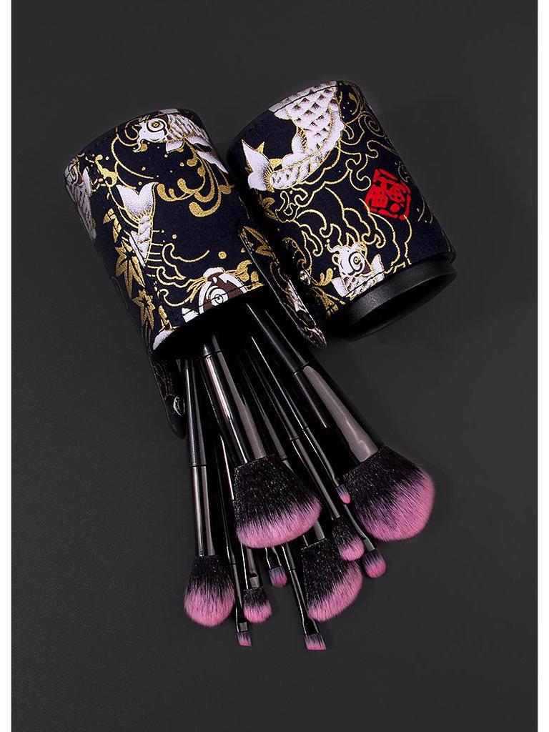 12-Piece Soft Bristle Makeup Brush Set: Includes Powder, Eyeshadow, and Lip Brushes