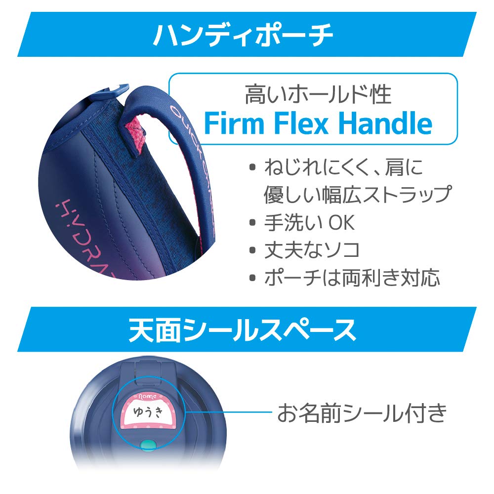 Thermos Water Bottle Vacuum Insulated Sports Bottle 1L Navy Pink Cold Storage Only FHT-1001F NV-P