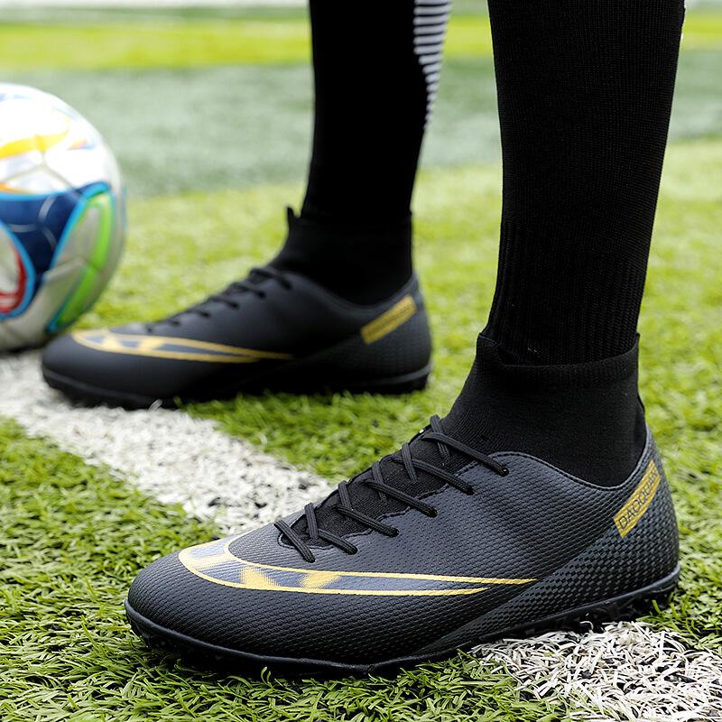 Men's and Women's Non-Slip Outdoor Soccer Cleats with Long Spikes for Turf Training