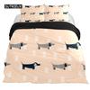 Dachshund Duvet Cover Set Cartoon Style Dachshunds King Size Bedding Set for Dog Lovers Kids Teens 2/3pcs Twin Comforter Cover