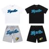 Trapstar Hoodie Sweatshirt Hose Set Farbverlauf Bestickt Reißverschluss Jacke Streetwear Paar Outfit Langarm Freizeit