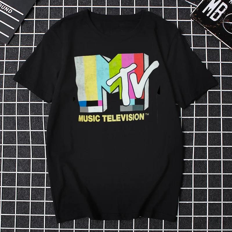 Pánské oblečení Retro tričko Vintage Rock Hip Hop Televizní tričko Léto Unisex Ležérní tričko Mtv Hudební televize Grafická trička Trička