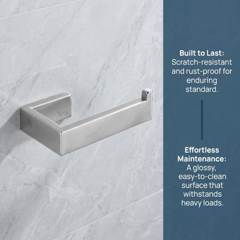 Silver Toilet Tissue Holder Stainless Steel Towel Holder Toilet Paper Holder Bathroom Supplies