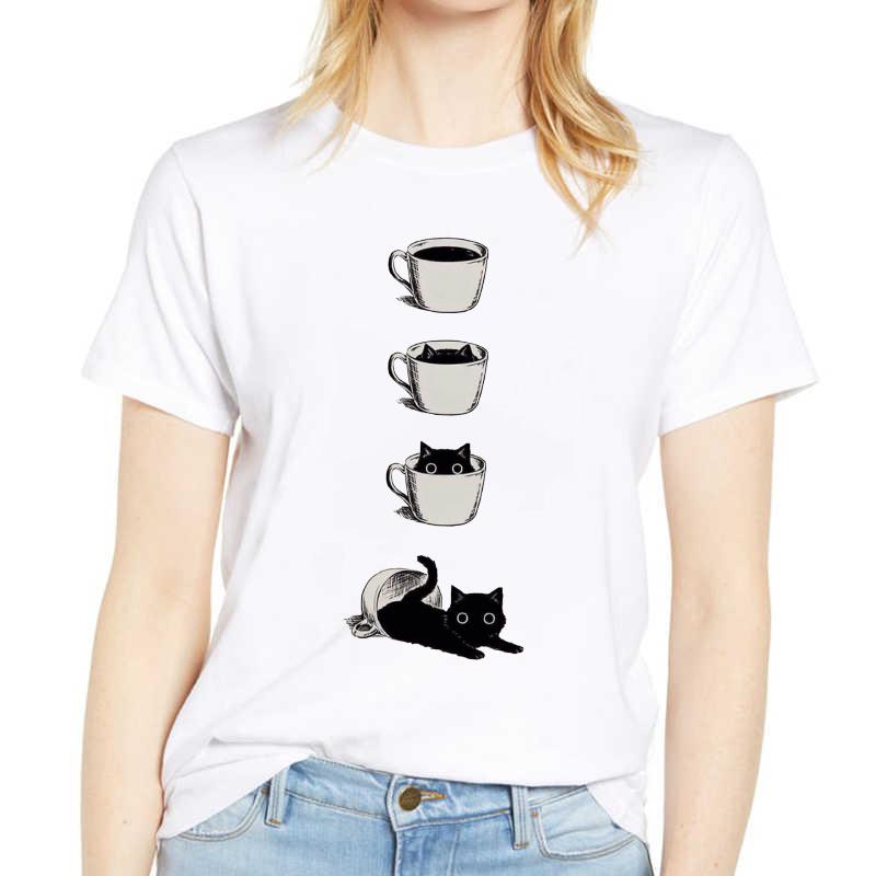 Women T Shirts Printing Graphic Fox Owl Summer Autumn Cute 90S Fashion Clothes Lady Tee Tops Female Kawaii T Shirt Women T-Shirt