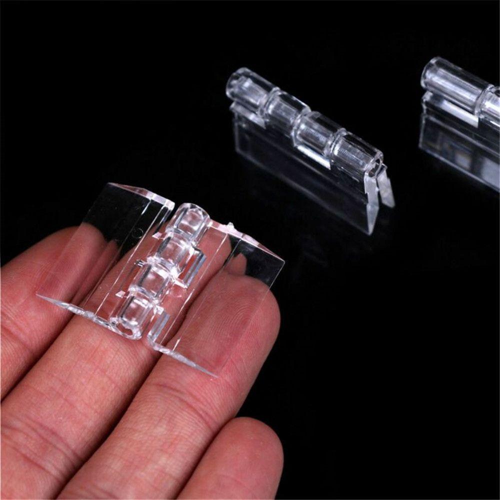 10Pcs Transparent Furniture Folding Clear Plastic Furniture Hinge Hinge Tools