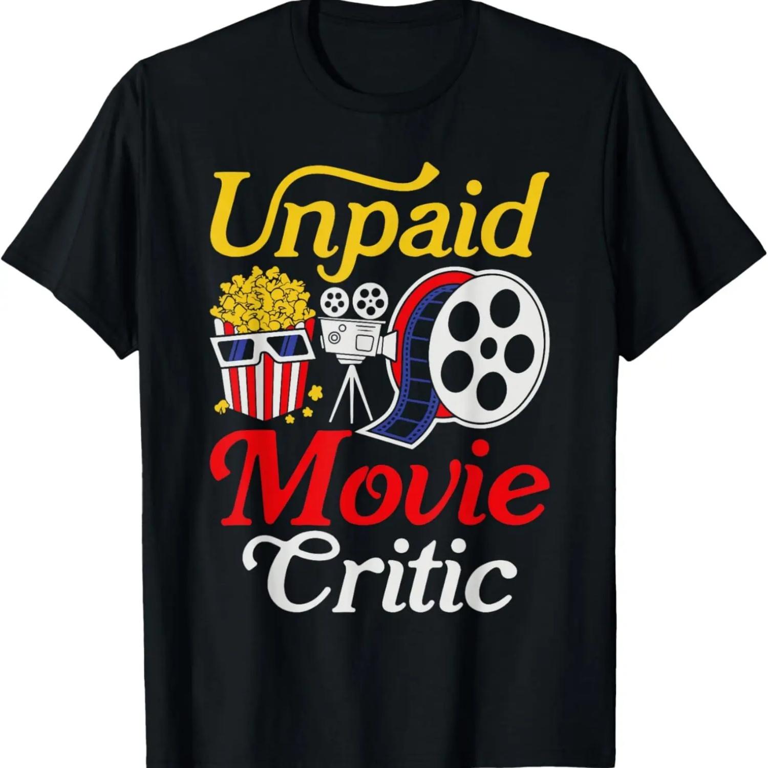 Funny Unpaid Movie Critic Cinema T-Shirt S