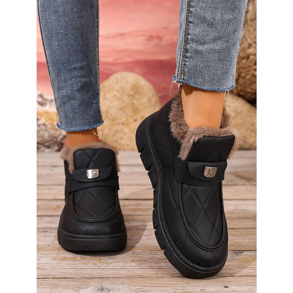 Snow Boots, Cotton Shoes, Winter New Style, Soft Sole with Thick Velvet, Warm and Fashionable, Versatile Cotton Boots