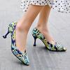 Women's high-heeled single shoes spring and summer pointed thin heels large size versatile low-top shoes