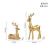 Ein Paar Weihnachtsrentierstatuen, Mini-Hirschfiguren im europäischen Stil zur Dekoration von Schlafzimmer, Wohnzimmer, Arbeitszimmer und TV-Schrank