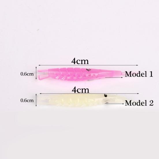 20Pcs 4cm Luminous Silicone Artificial Shrimp Fishing Lure Soft Bait Tackle Tool