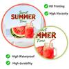 Creative Summer Watermelon Iced Drink Static Cling Wall Sticker Waterproof Oil Proof Kitchen Living Room Decor