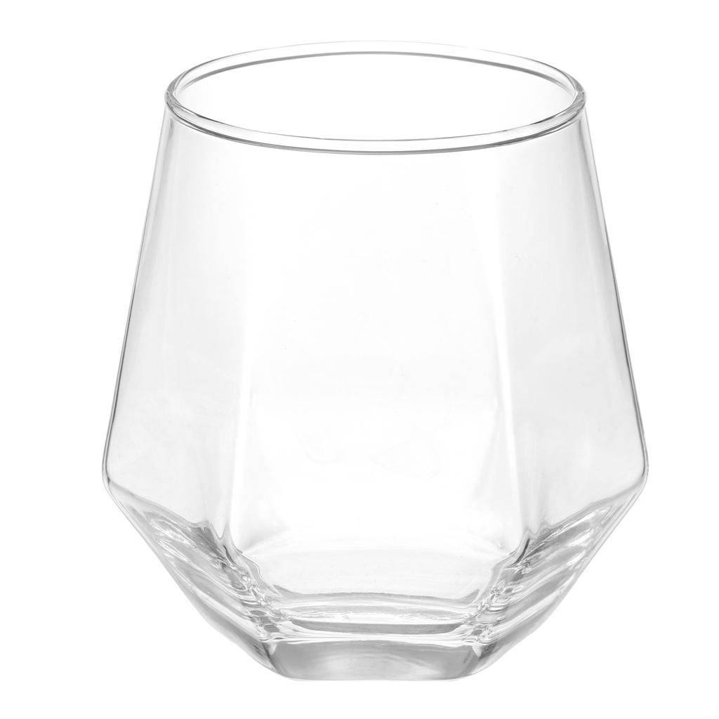 1/2/4pcs Diamond Whiskey Glasses 10oz Wine Glasses Stemless Geometric Design for Wine Red White Wine Birthdays Weddings Bachelor