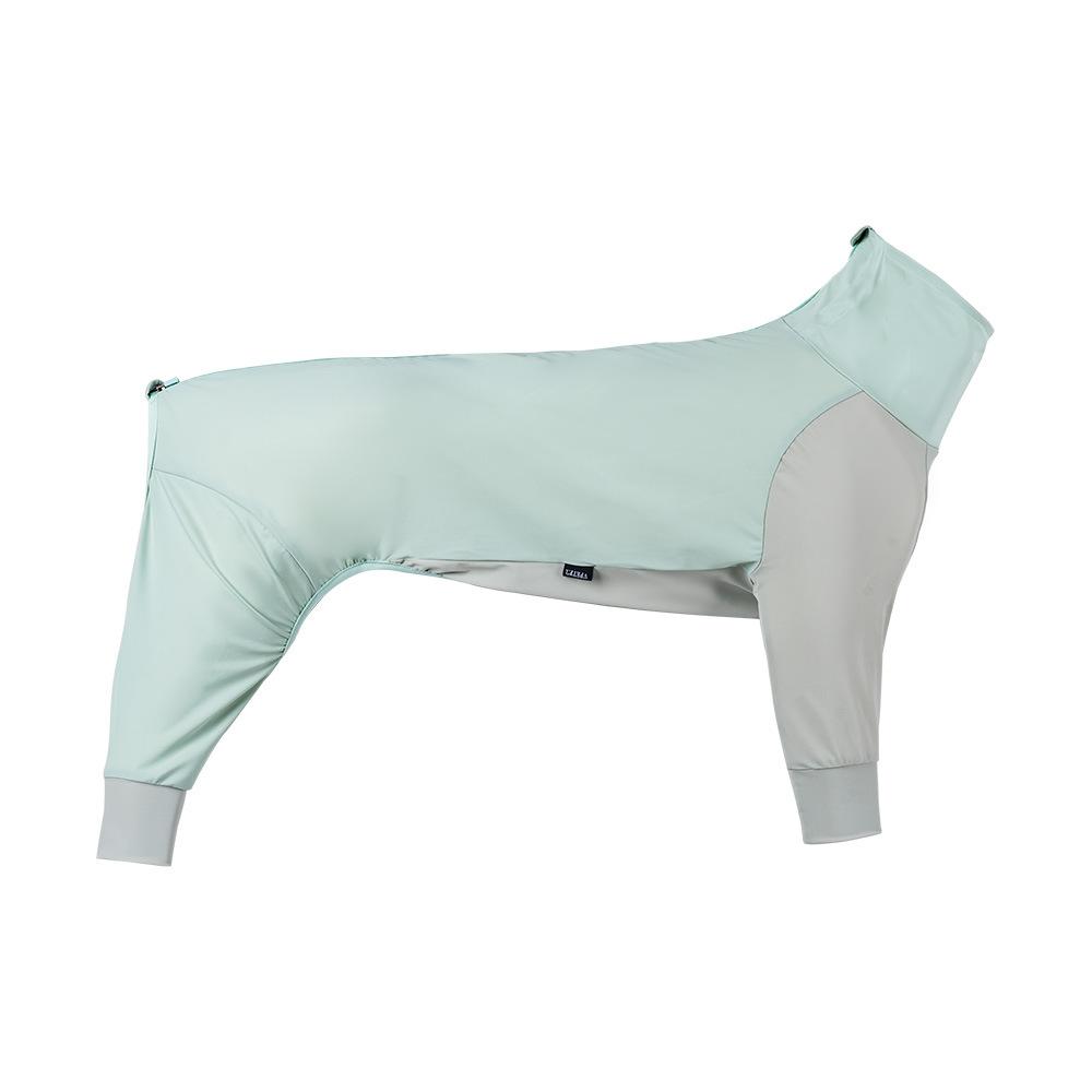 

Dog summer clothes thin four-legged clothes Samoyed golden retriever large dog outdoor sun protection and anti-dirty pet cool clothes XL мятный зеленый