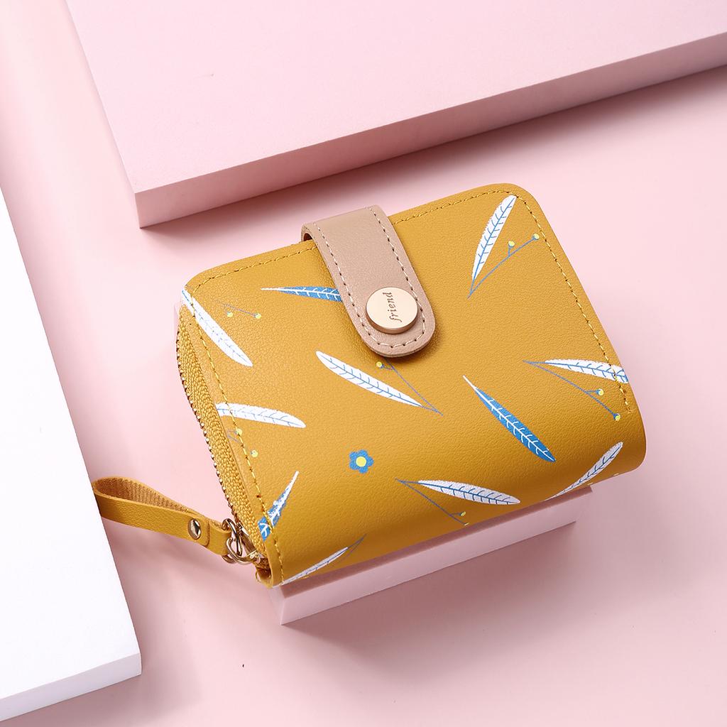 Newest Women Cute Wallet Zipper Buckle Folding Girl Wallet Brand Designed Pu Leather Small Coin Purse Female Card Holder Carteras