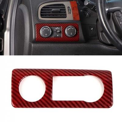 Headlight Switch Button COVER Trim For Chevy Avalanche SIERRA 2007-13 Red Carbon