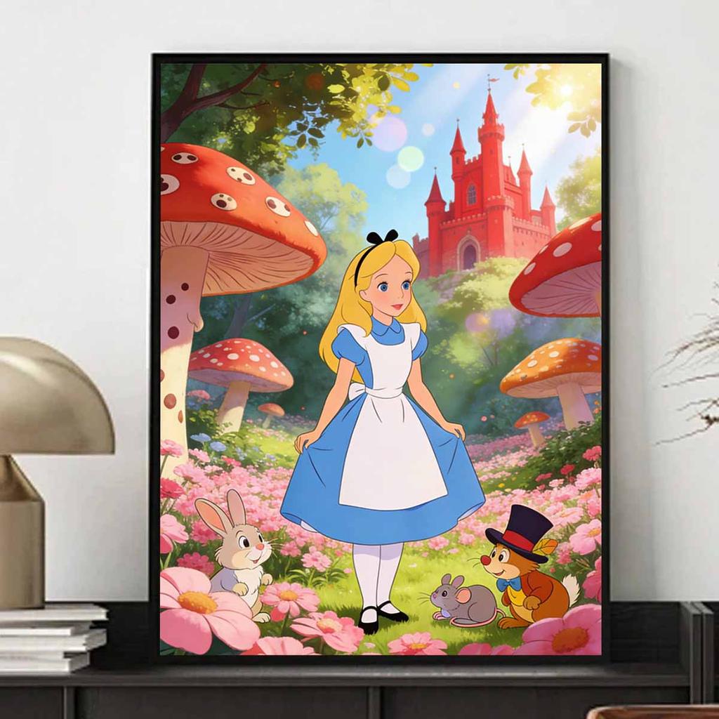 Disney Alicia en el País de las Maravillas pintura de diamantes hecha a mano diy mosaico arte pintura kit decoración del hogar